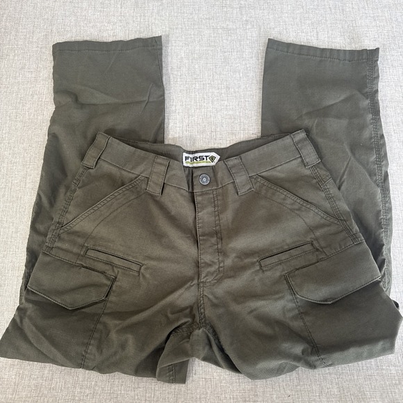 First Tactical Pants Mens 32x29 Green Cargo Ripstop Cargo Combat Utility Pockets - Picture 1 of 7